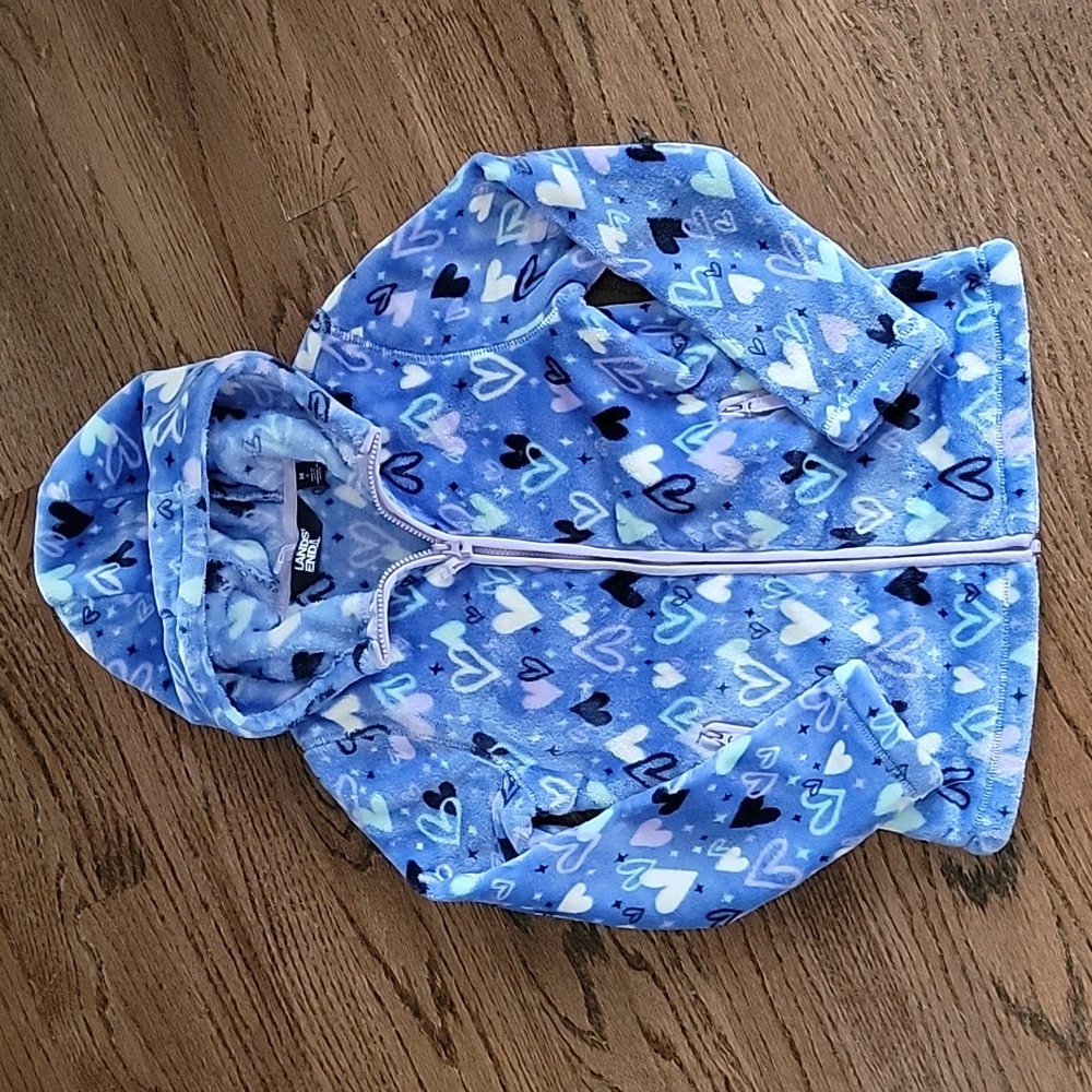 Lands' End Blue Fleece Jacket, Size 8